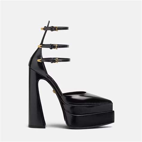 versace heel height pumps.